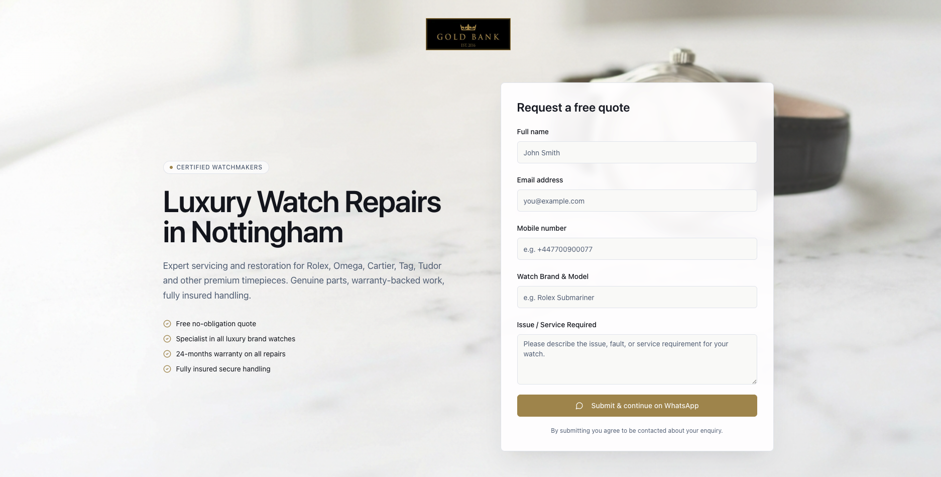 Goldbank Jewellers Screenshot